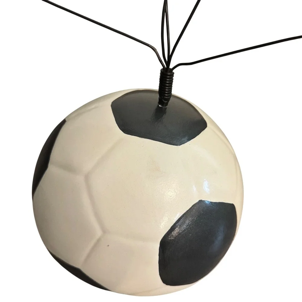 Large Soccer Ball Photo Holder with 5 Wire Photo Clips Sports Display Decoration